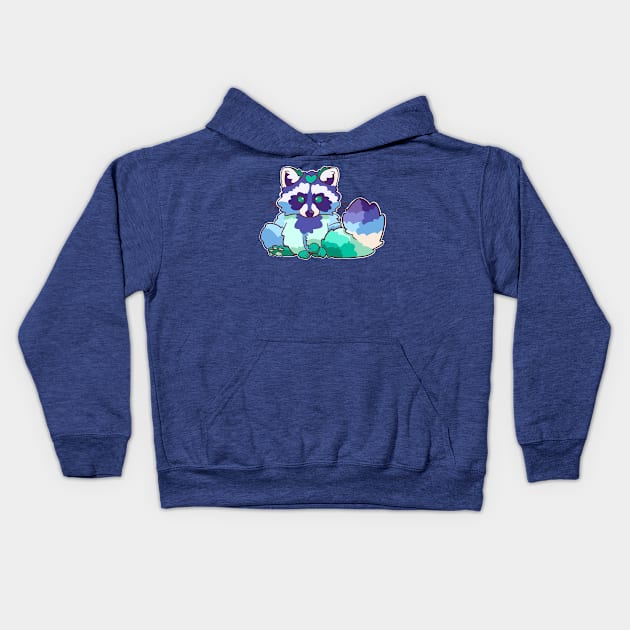 Gay Pride Raccoon Kids Hoodie by BubblegumGoat